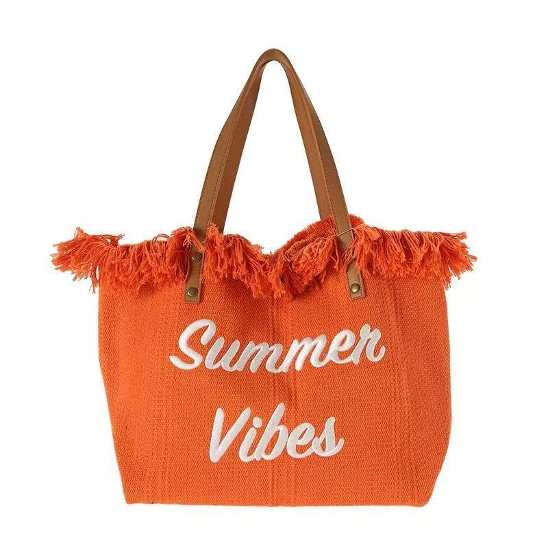 Gradient Color Women's Tote Beach Bag - VAleG