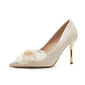 Wedding Shoes Stiletto High-end Applique High Heels - VAleG