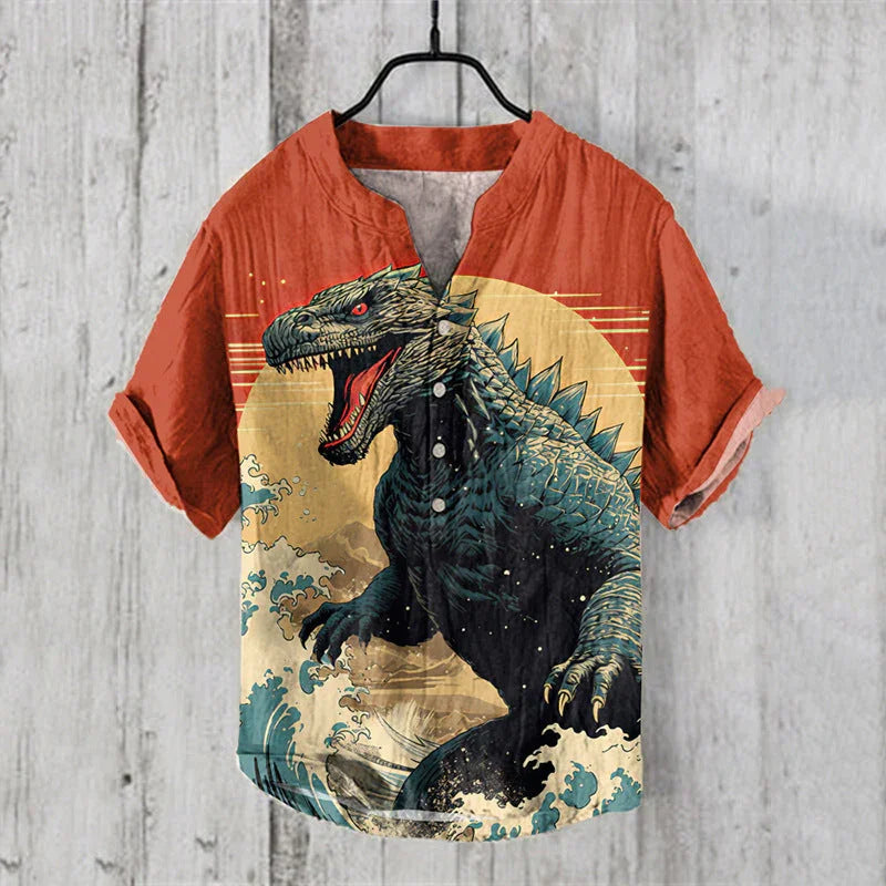 Plus Size Digital Printing Men's Short Sleeve - VAleG