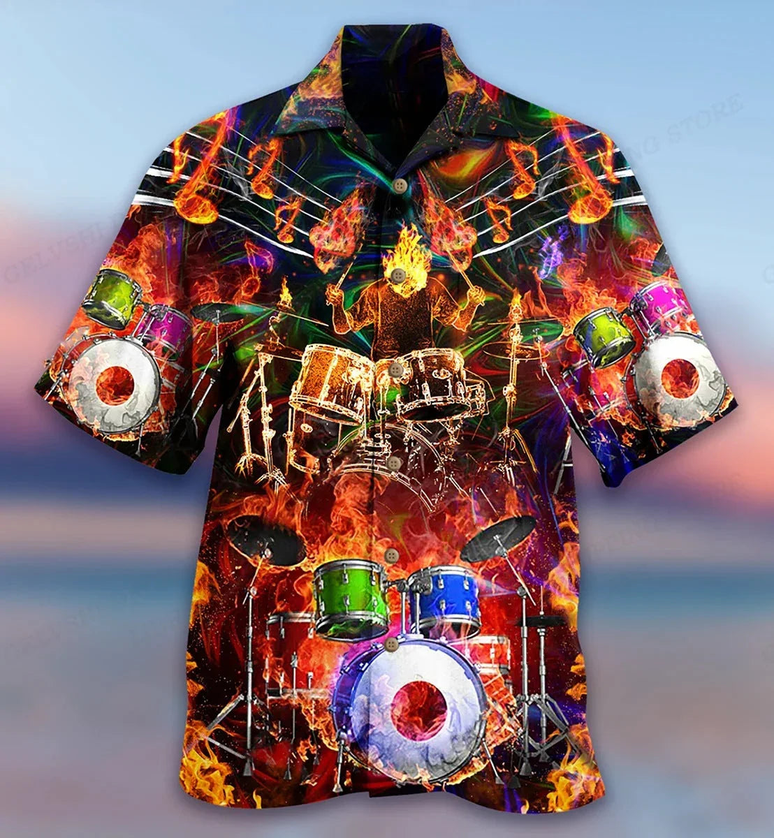Fashion Bus Pattern Summer Men's Casual Shirt - VAleG