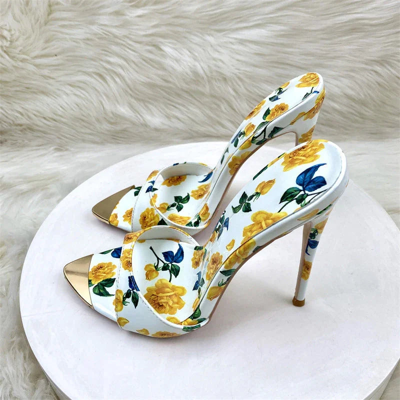 Summer Slippers High Heels 12CM Pointed Stiletto Heel - VAleG