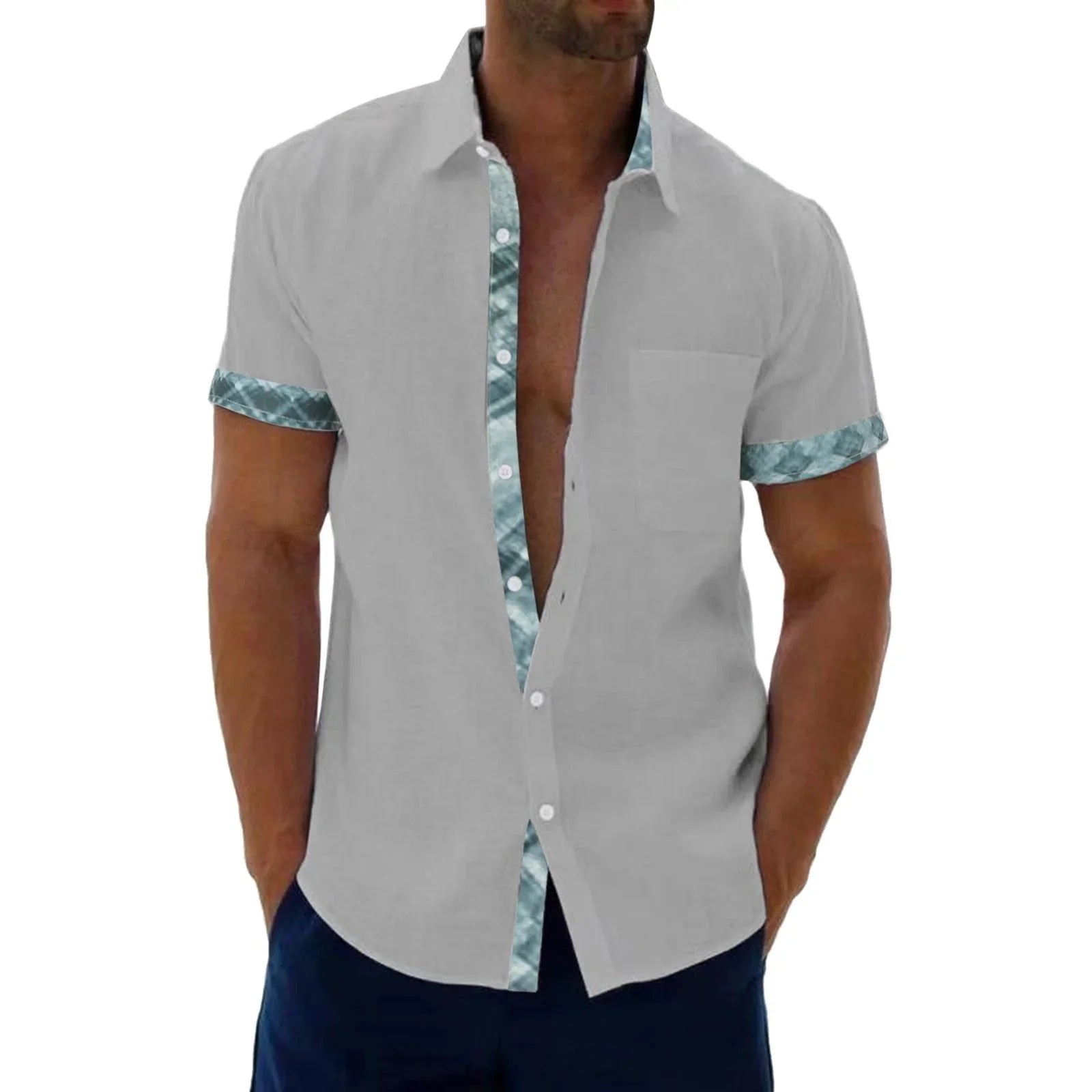 Men's Simple Casual Loose Shirt - VAleG