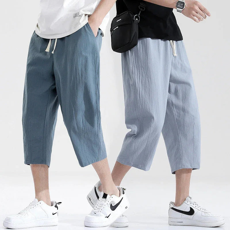 Loose Men's Korean-style Plus Size Cotton And Linen - VAleG