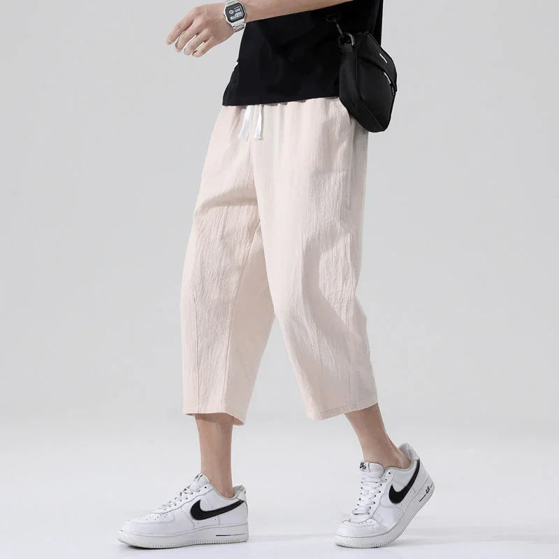 Loose Men's Korean-style Plus Size Cotton And Linen - VAleG