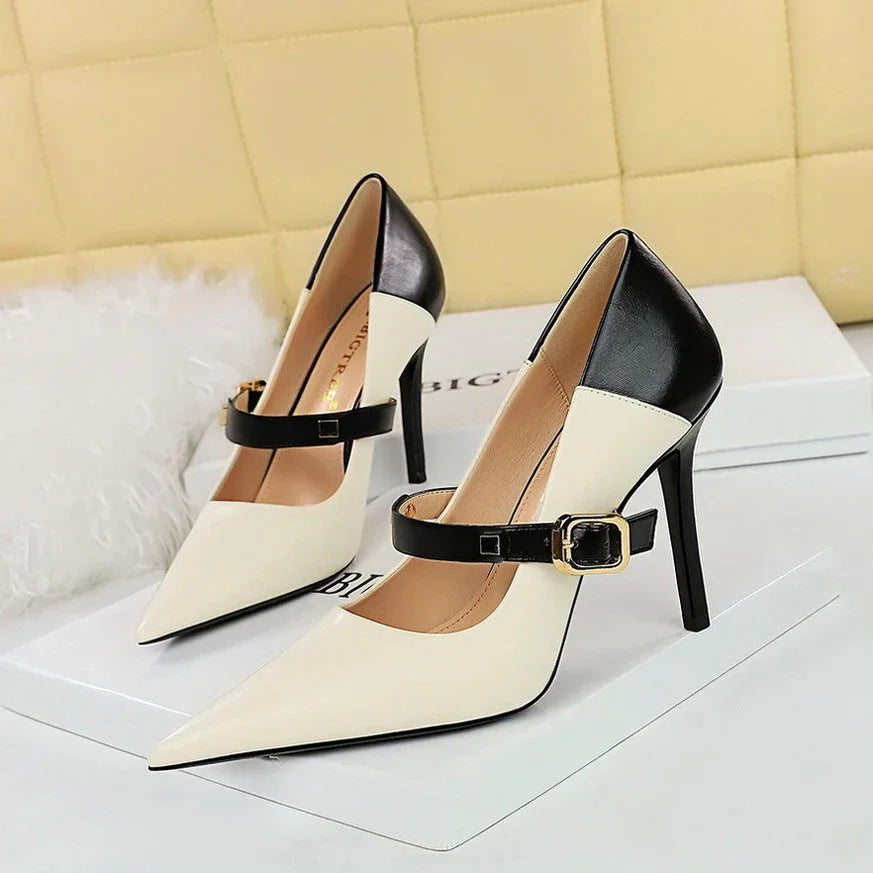Retro High Heels Women's Shoes Stiletto Heel - VAleG