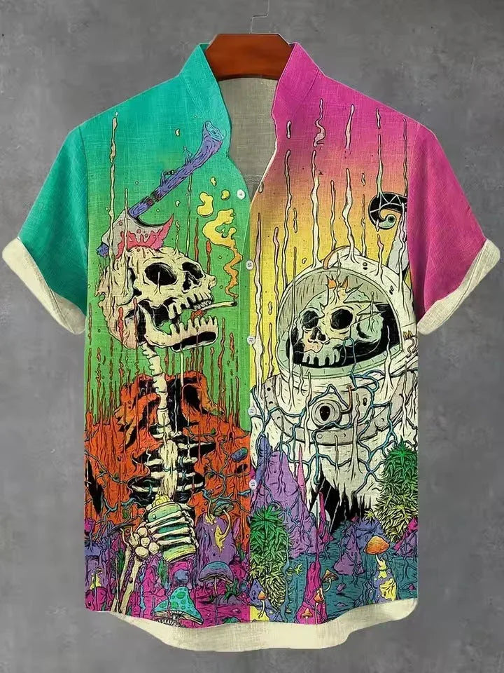 Fashion Personality Men's Art Pattern Shirt - VAleG