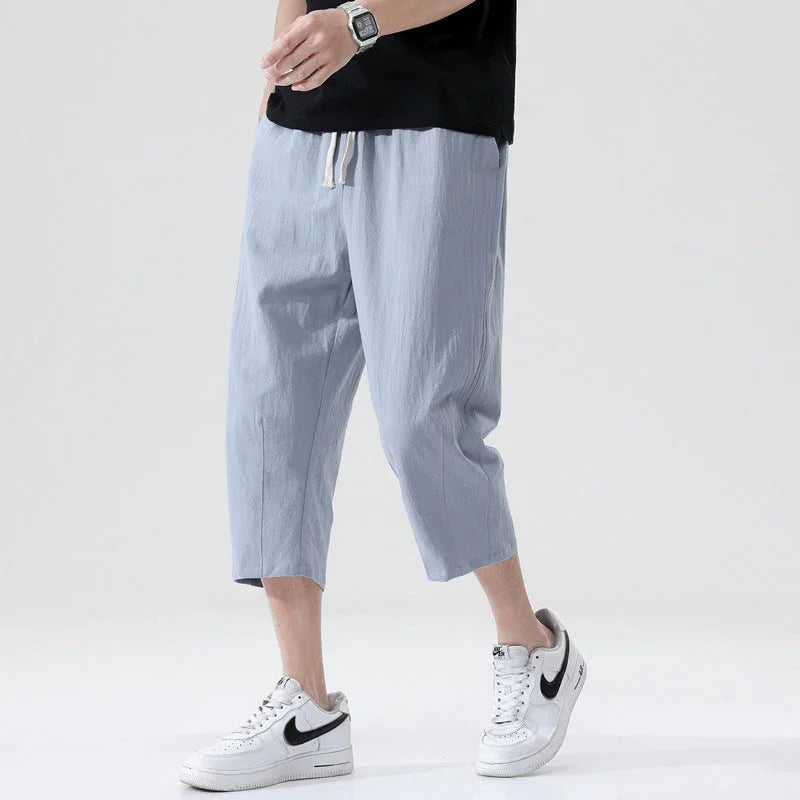 Loose Men's Korean-style Plus Size Cotton And Linen - VAleG