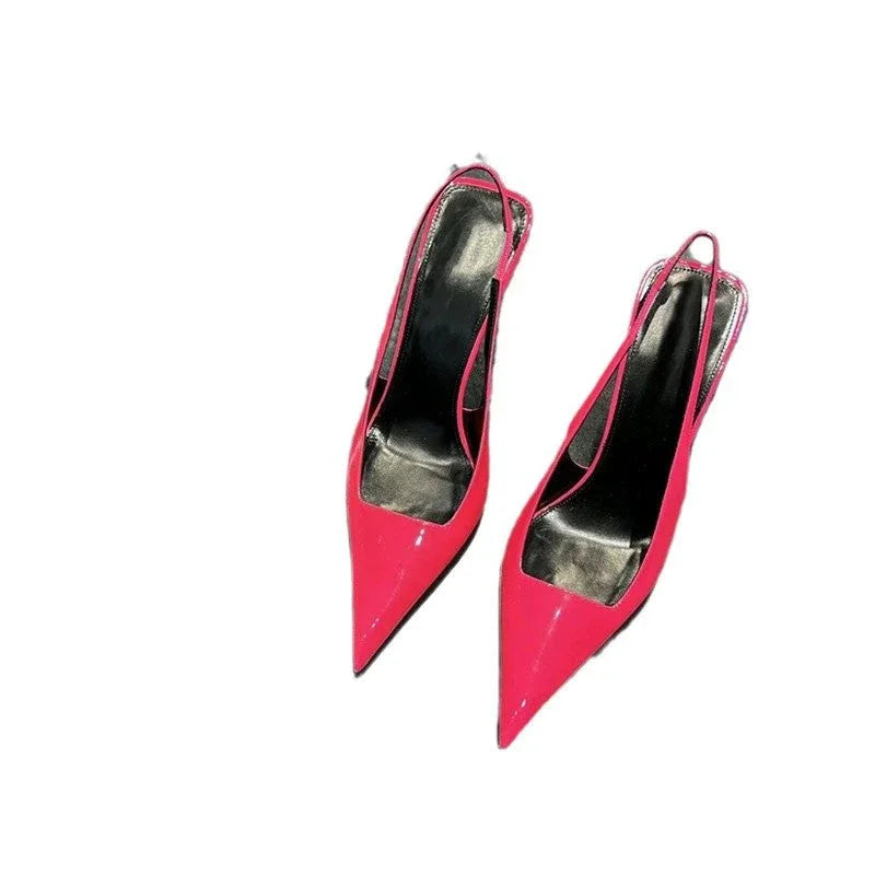 High Heel French Style Temperament Baotou Slingback Sandals - VAleG