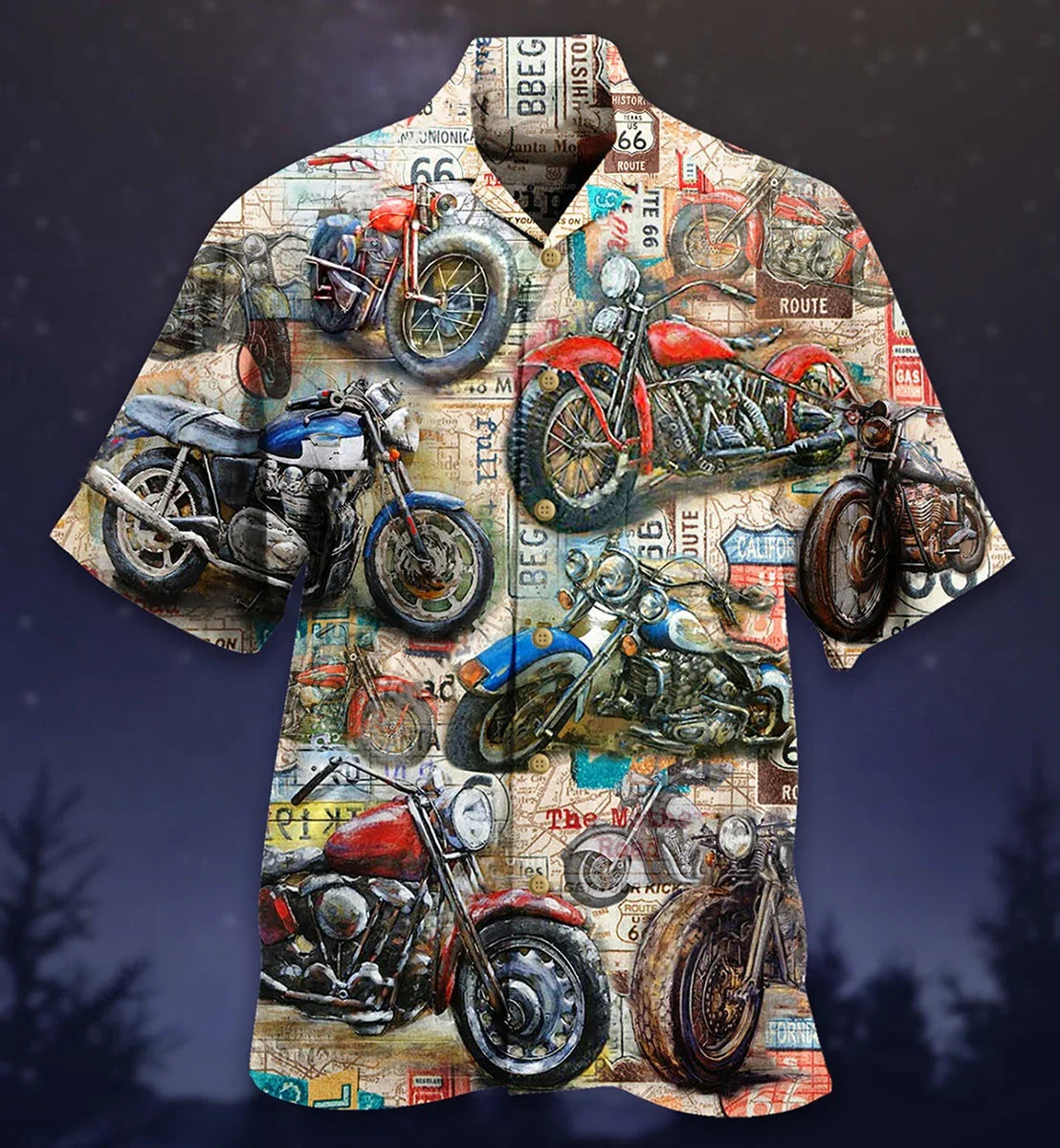 Fashion Bus Pattern Summer Men's Casual Shirt - VAleG