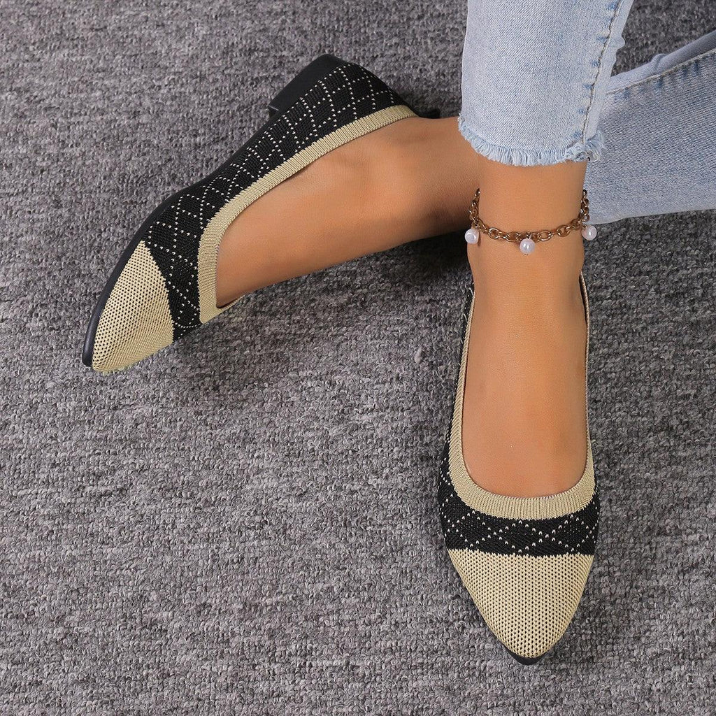 Pointed Toe Comfortable Casual Shallow Mouth Outdoor Shoes - VAleG