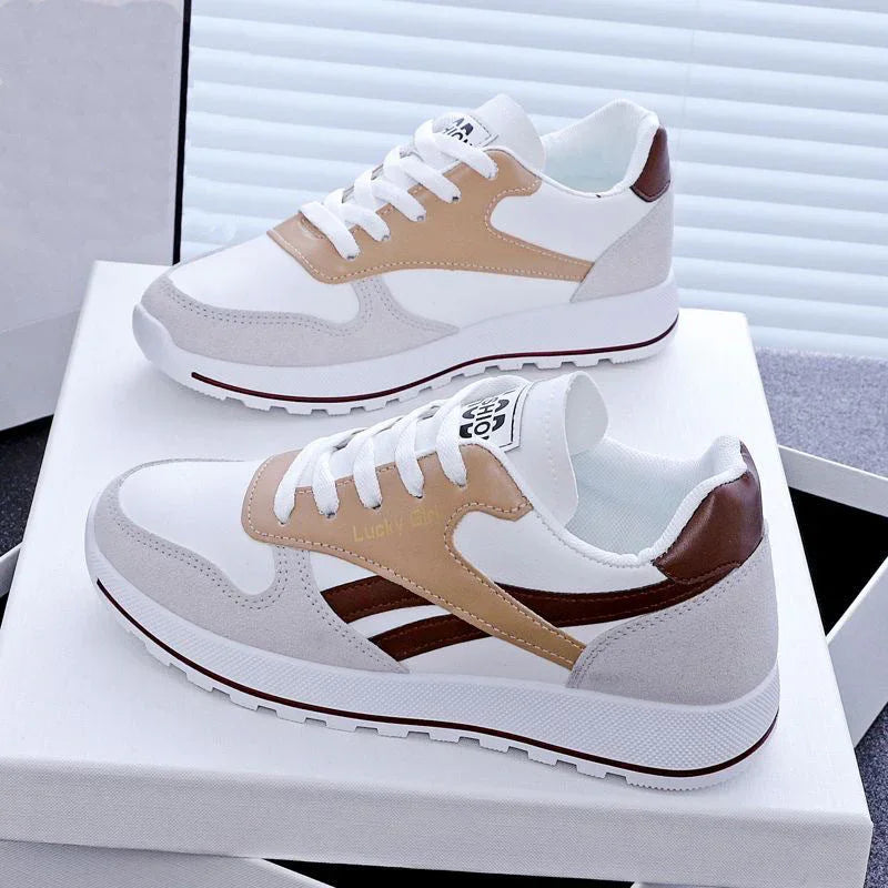 Student Running Sports White Daddy Shoes Women - VAleG