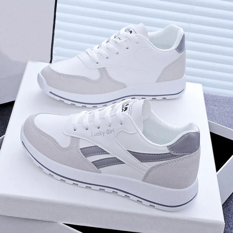 Student Running Sports White Daddy Shoes Women - VAleG