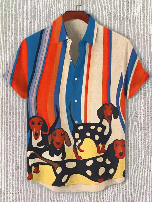 Fashion Personality Men's Art Pattern Shirt - VAleG