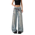 Women's American-style Retro 3D Printed Washed Wide-leg Pants - VAleG