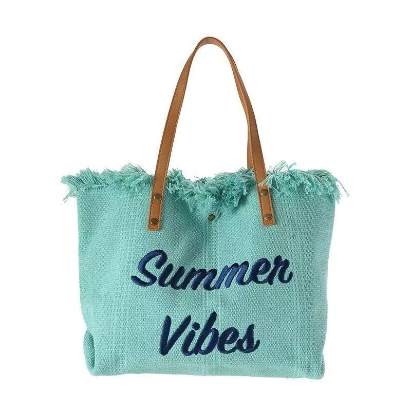 Gradient Color Women's Tote Beach Bag - VAleG
