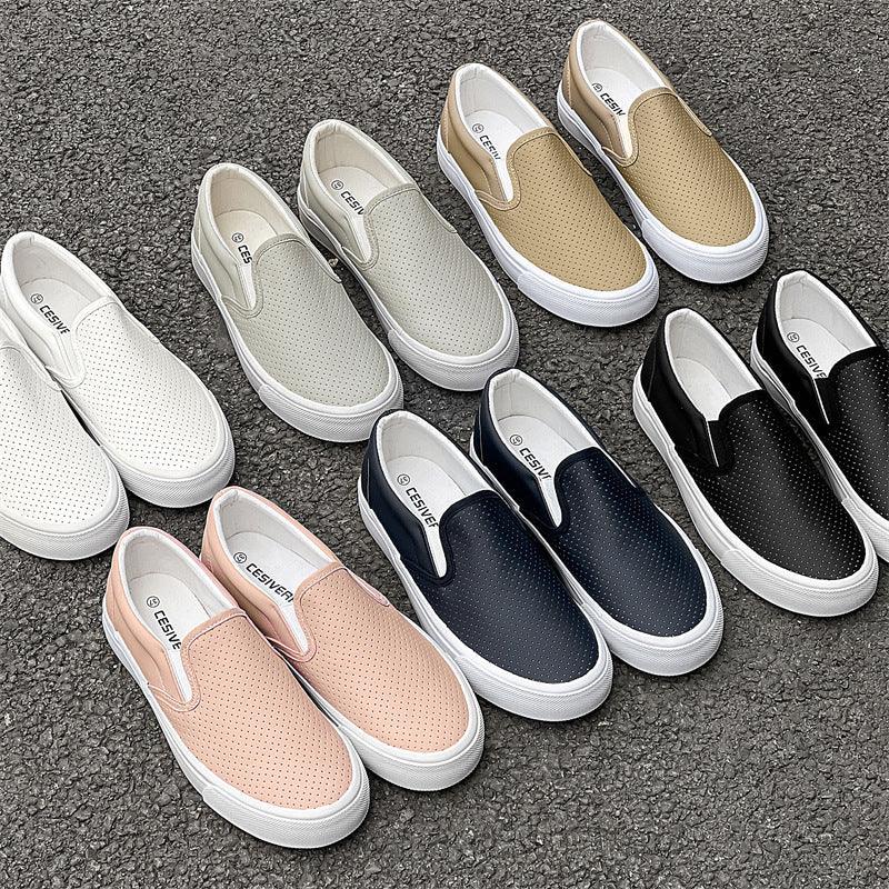 Men's And Women's Korean-style Couple Sports Breathable One Pedal Sneakers - VAleG