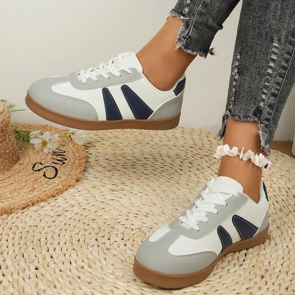 Women's Fashion Colorblock Flat Casual Shoes - VAleG
