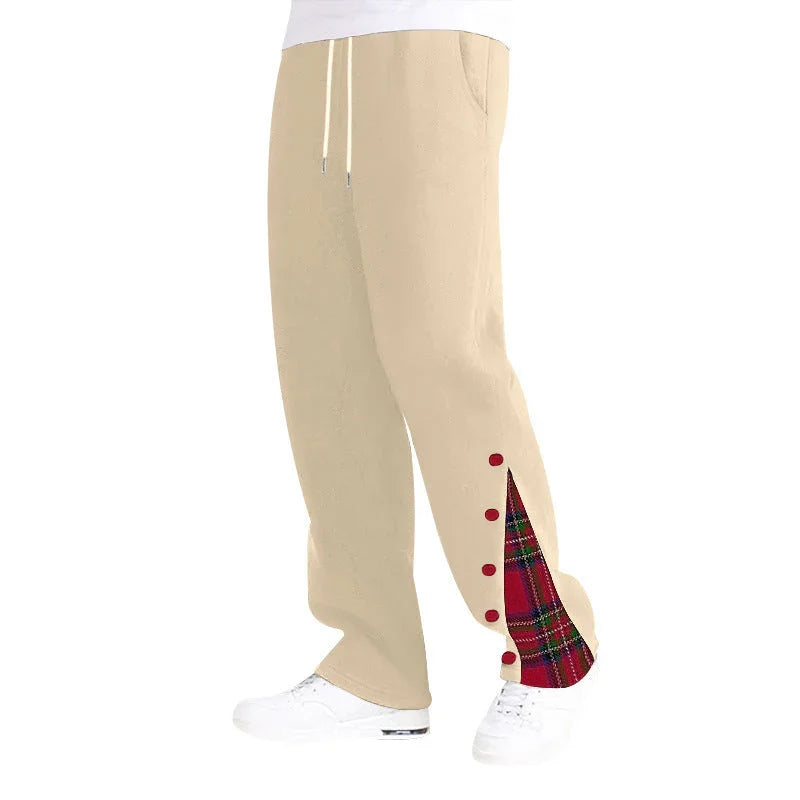 American Heavy Men's Casual Pants Block Trousers - VAleG
