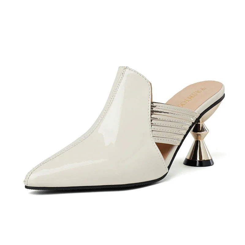 Fashionable Chunky Heel One-line Fashion Women's Shoes - VAleG