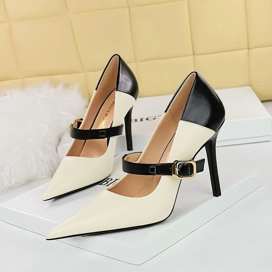 Retro High Heels Women's Shoes Stiletto Heel - VAleG