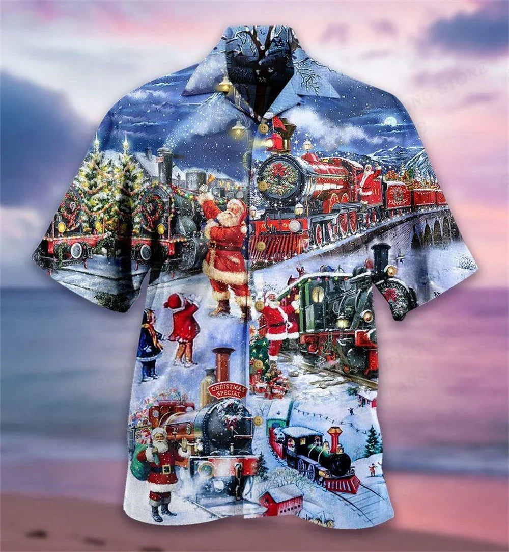 Fashion Bus Pattern Summer Men's Casual Shirt - VAleG