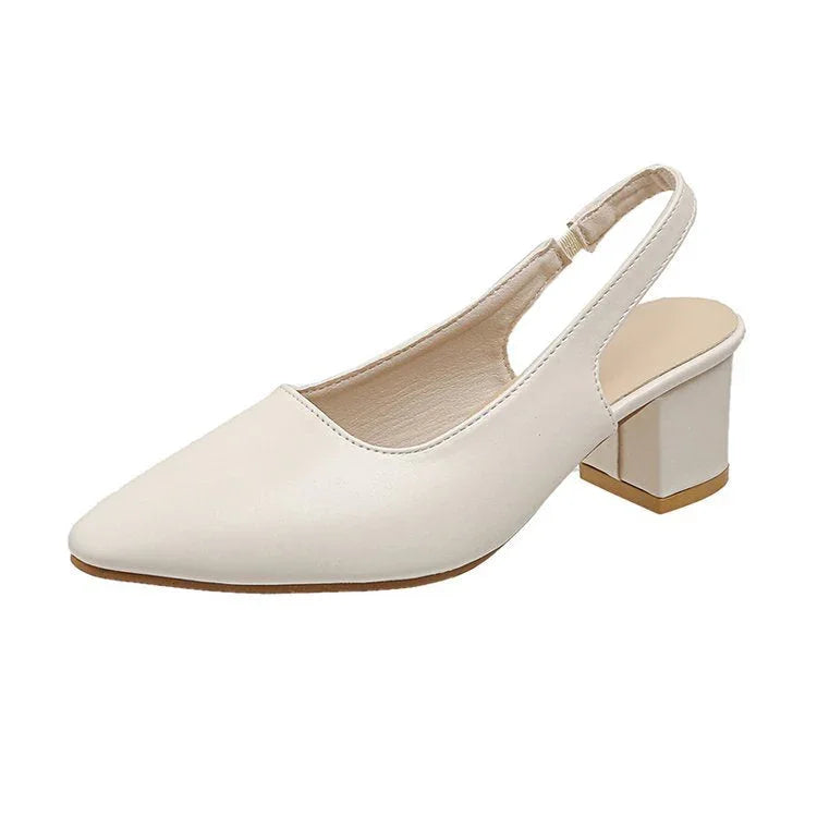 Chunky Heel Spring And Summer New Pointed High Heels For Women - VAleG