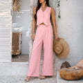 Holiday Vest Wide Leg Trousers Suit - VAleG