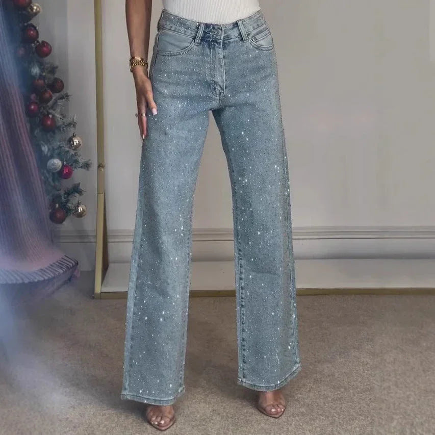 Women's High-end High Waist Straight Personalized Hot Girl High Street Trousers - VAleG