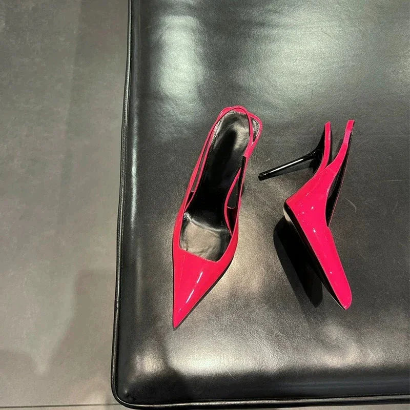 High Heel French Style Temperament Baotou Slingback Sandals - VAleG