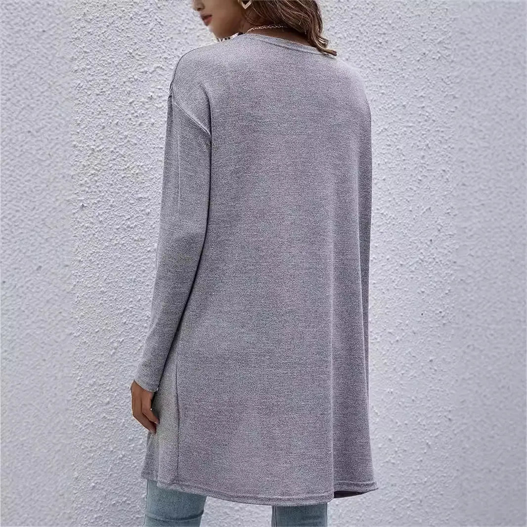Cardigan da donna senza fibbia manica lunga - VAleG