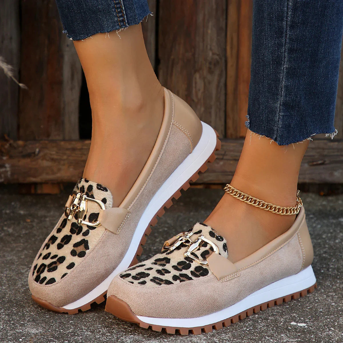 Fashion Women's Summer Metal Buckle Flat Shoes - VAleG