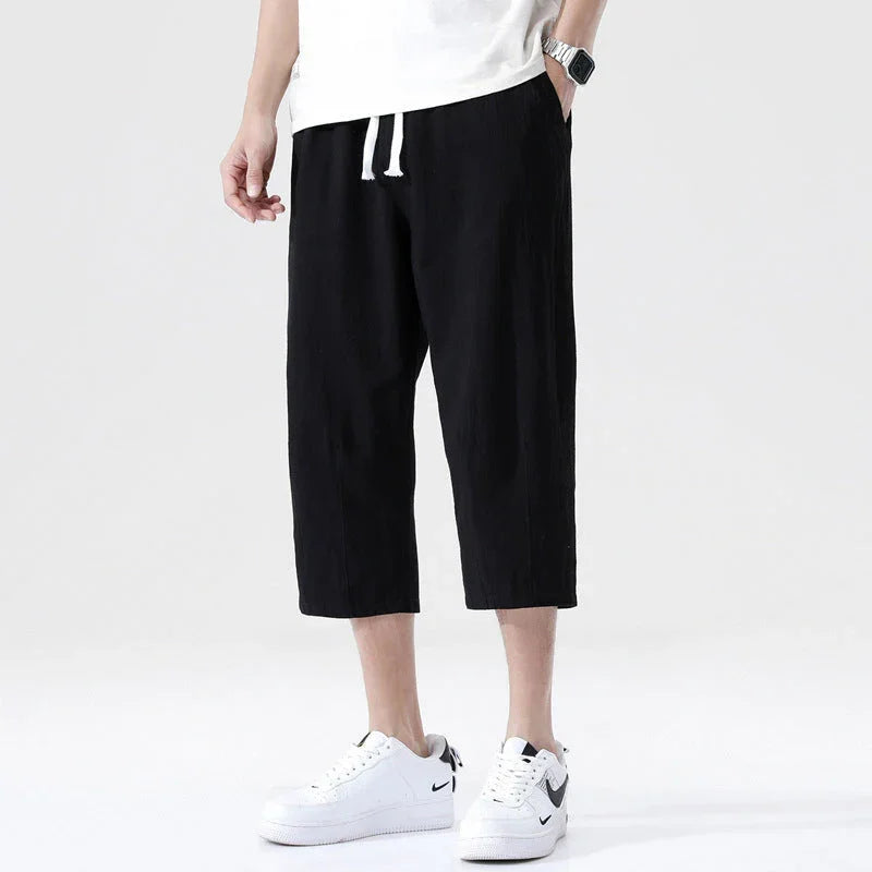 Loose Men's Korean-style Plus Size Cotton And Linen - VAleG