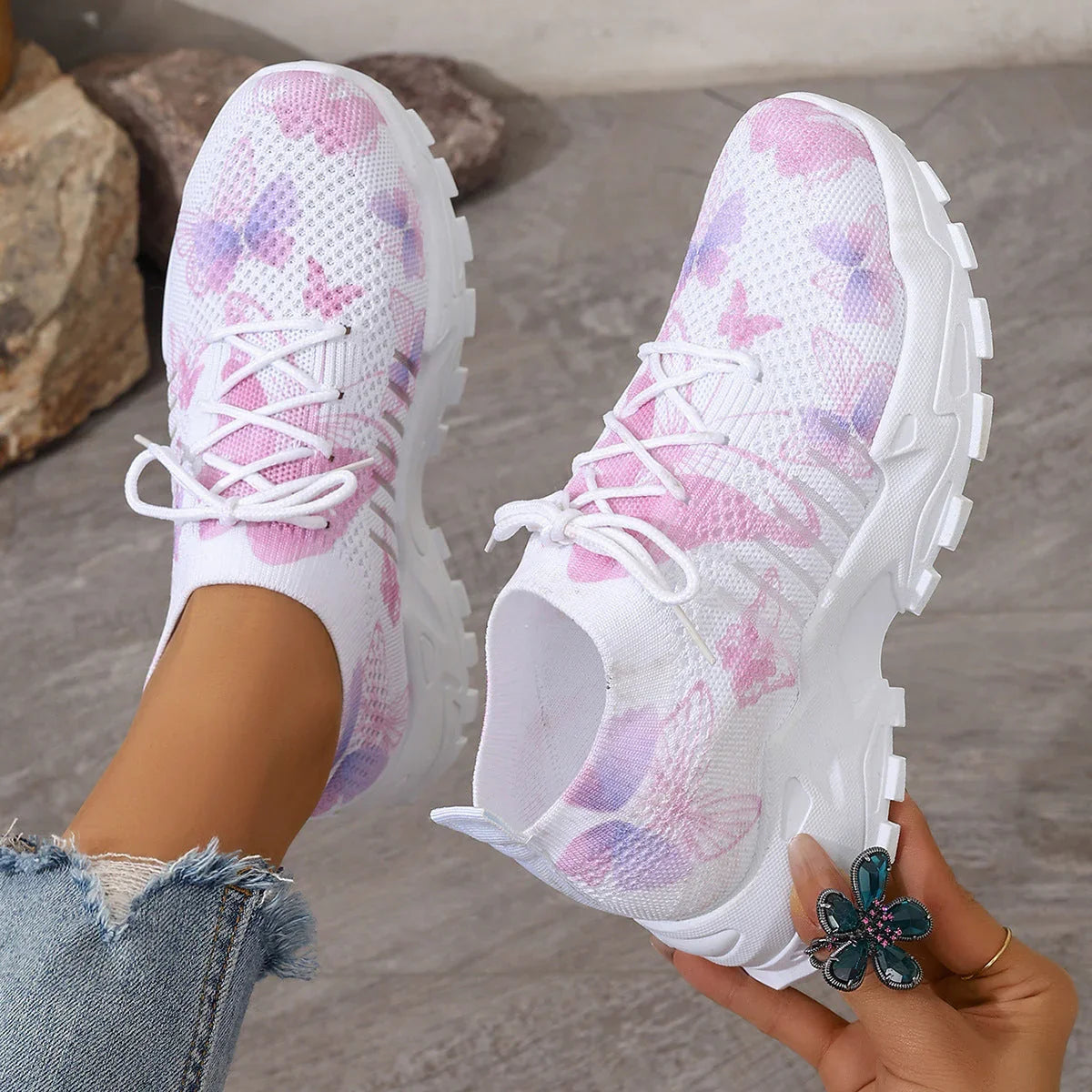 Flying Woven Shoes All-match Non-slip Wear-resistant Sneakers - VAleG