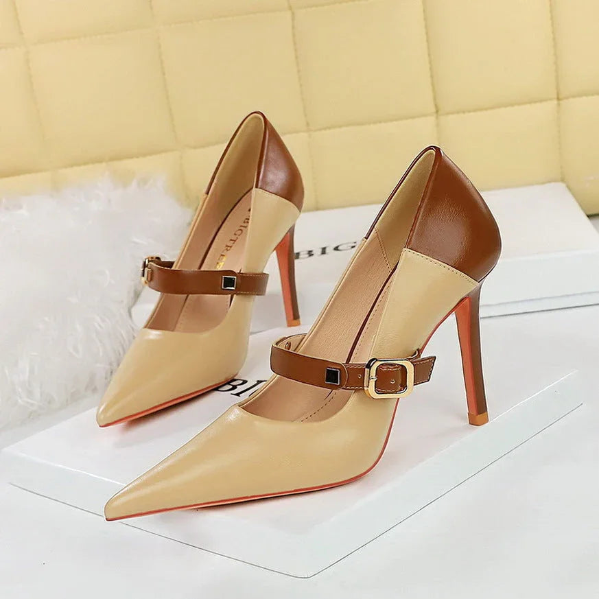 Retro High Heels Women's Shoes Stiletto Heel - VAleG