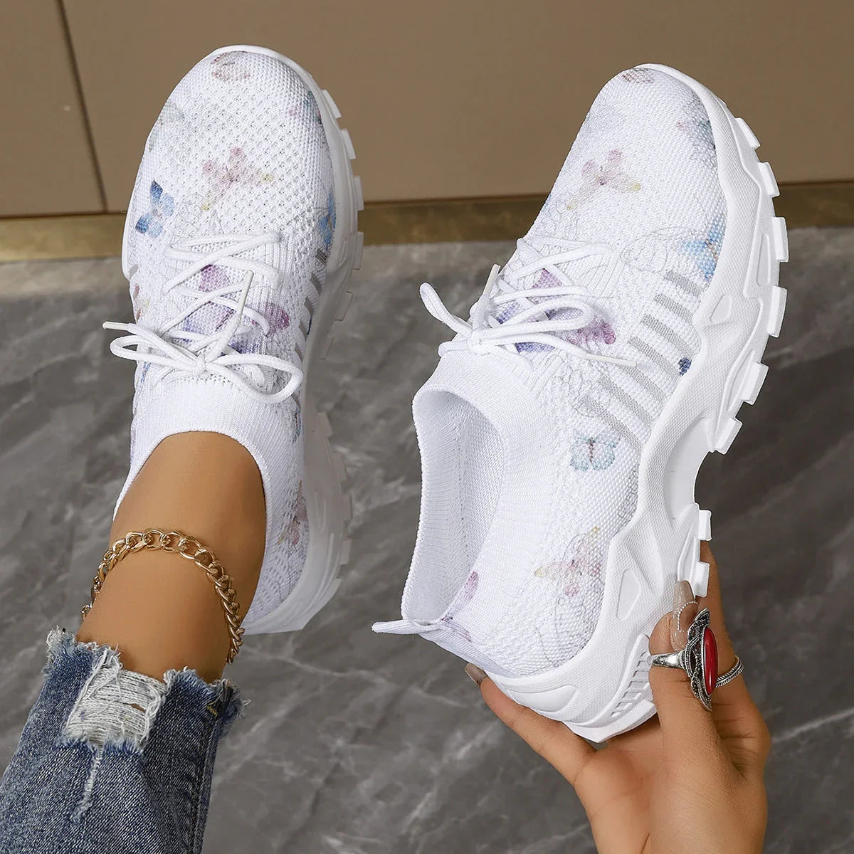 Flying Woven Shoes All-match Non-slip Wear-resistant Sneakers - VAleG