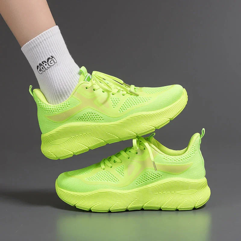 Rubber Cloth Men's And Women's Breathable Running Shoes - VAleG