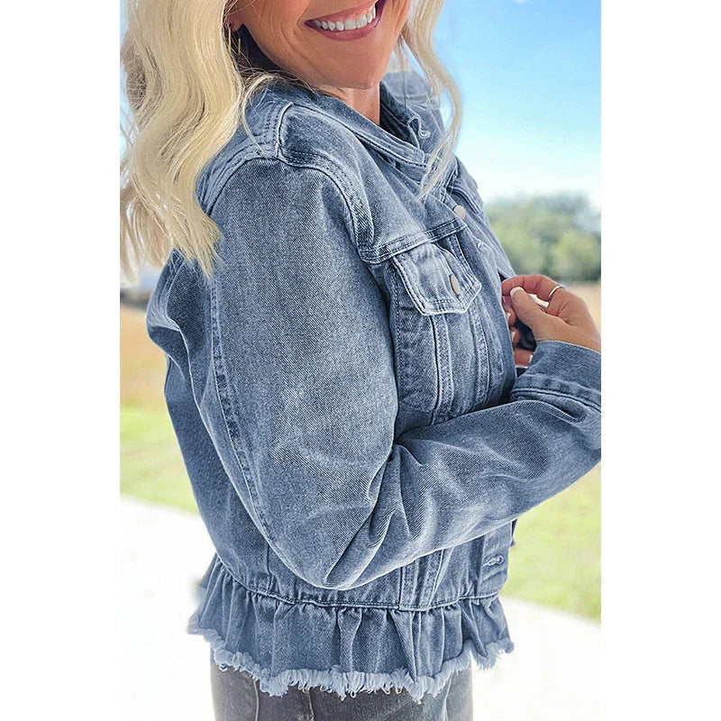 Solid Color Single Row Multi-buckle Jacket - VAleG