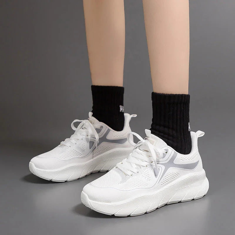Rubber Cloth Men's And Women's Breathable Running Shoes - VAleG