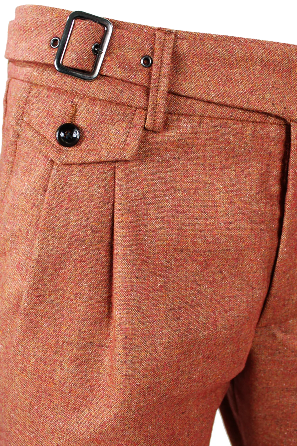 Pantalone Uomo con Due Pinces in Lana Aragosta - Sartoria Italiana