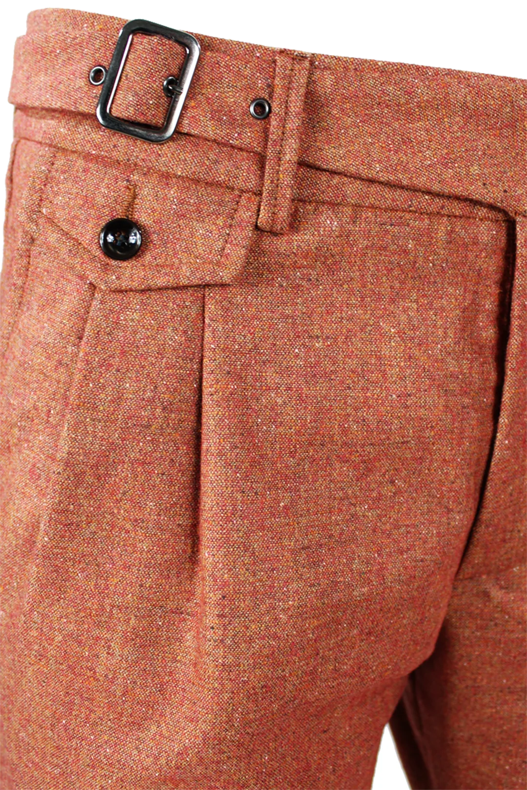 Pantalone Uomo con Due Pinces in Lana Aragosta - Sartoria Italiana