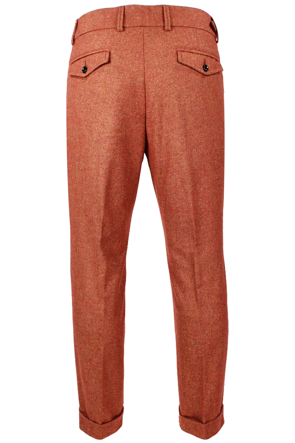 Pantalone Uomo con Due Pinces in Lana Aragosta - Sartoria Italiana
