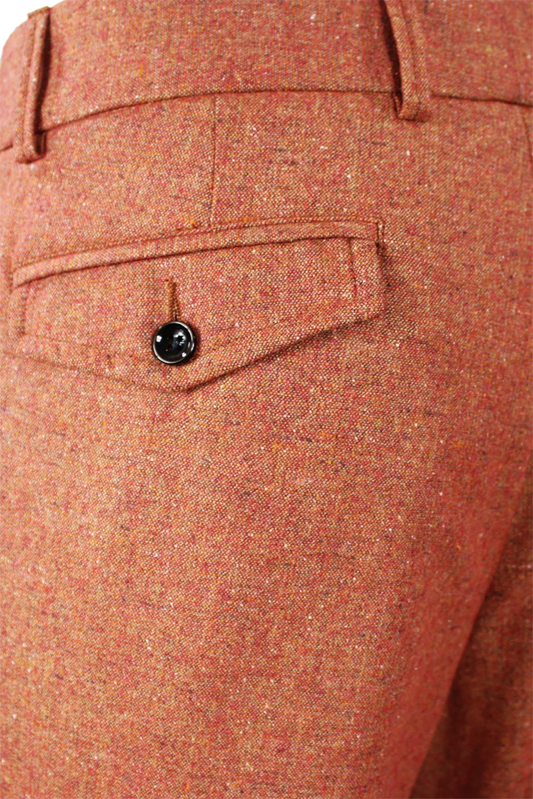 Pantalone Uomo con Due Pinces in Lana Aragosta - Sartoria Italiana