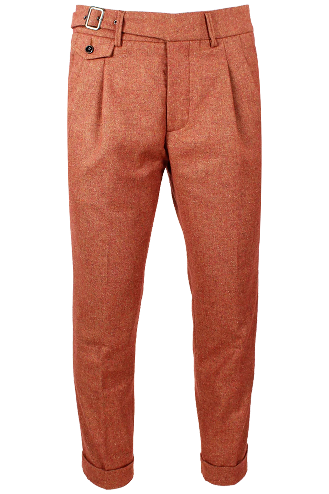 Pantalone Uomo con Due Pinces in Lana Aragosta - Sartoria Italiana
