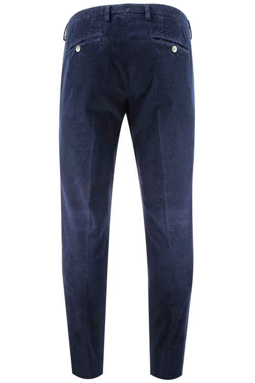 Pantalone in Velluto Millerighe Blu - Made in Italy | PROGETTO DUE