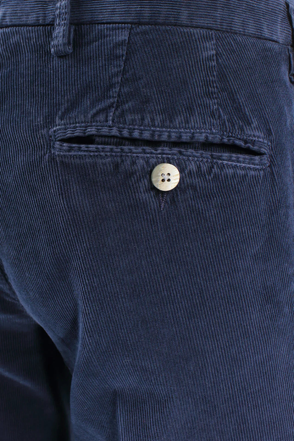 Pantalone in Velluto Millerighe Blu - Made in Italy | PROGETTO DUE