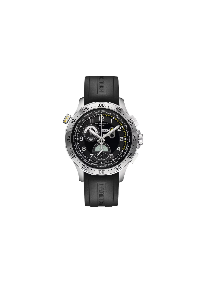 Hamilton Khaki Aviation H76714335 – Cronografo quarzo 45mm con corona a vite e 100m WR