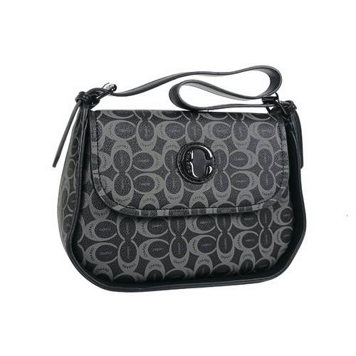 Borsa Saddle Charro MS-3594 Eco-Pelle Donna Nera con Tracolla - Stile Donna