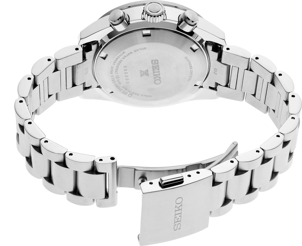 Seiko SSC911 Cronografo Solare Uomo Acciaio Quadrante Argento 41,4mm