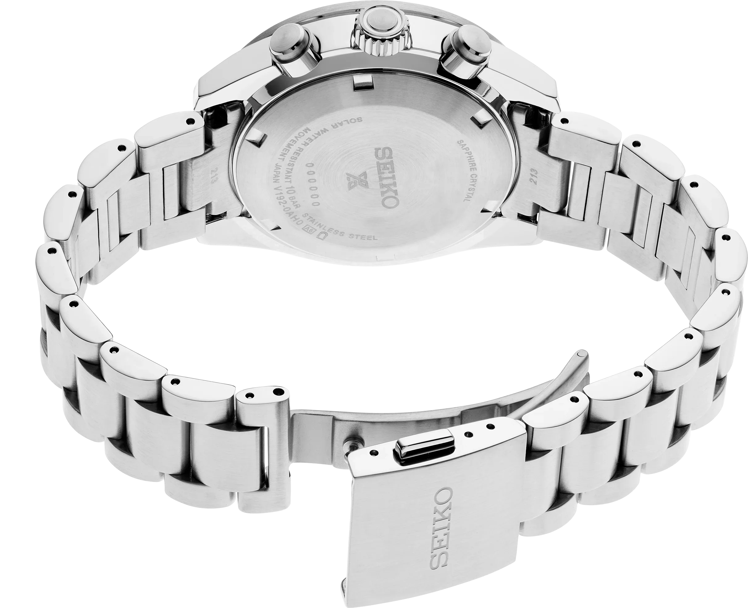 Seiko SSC911 Cronografo Solare Uomo Acciaio Quadrante Argento 41,4mm