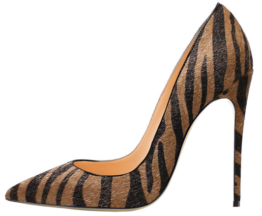Animal Texture Pointed Toe High Heel Women's Shoes VAleG